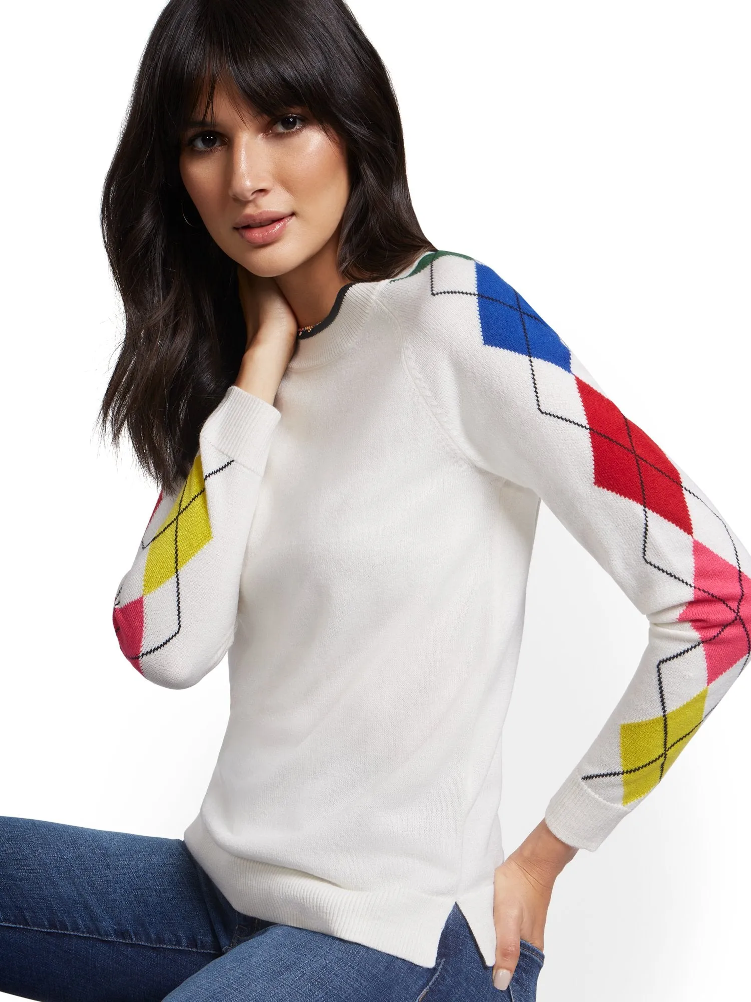 Argyle Crewneck Sweater