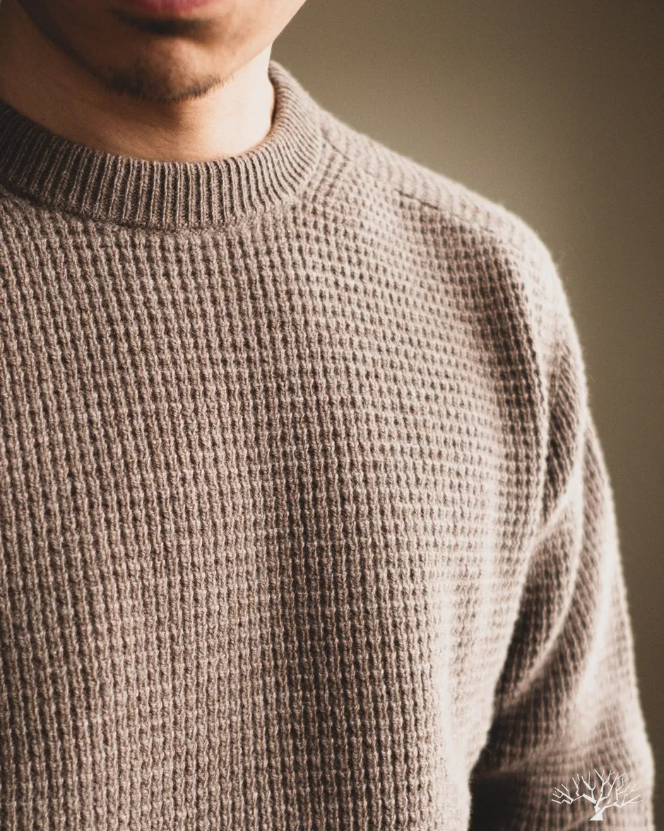 BLADE02 Merino Wool-Cashmere Waffle Pullover - Grain