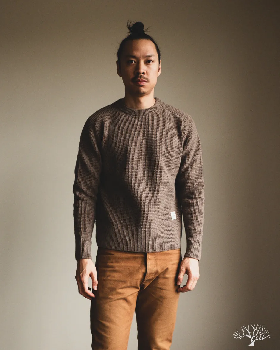 BLADE02 Merino Wool-Cashmere Waffle Pullover - Grain