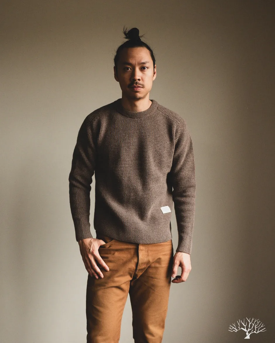 BLADE02 Merino Wool-Cashmere Waffle Pullover - Grain