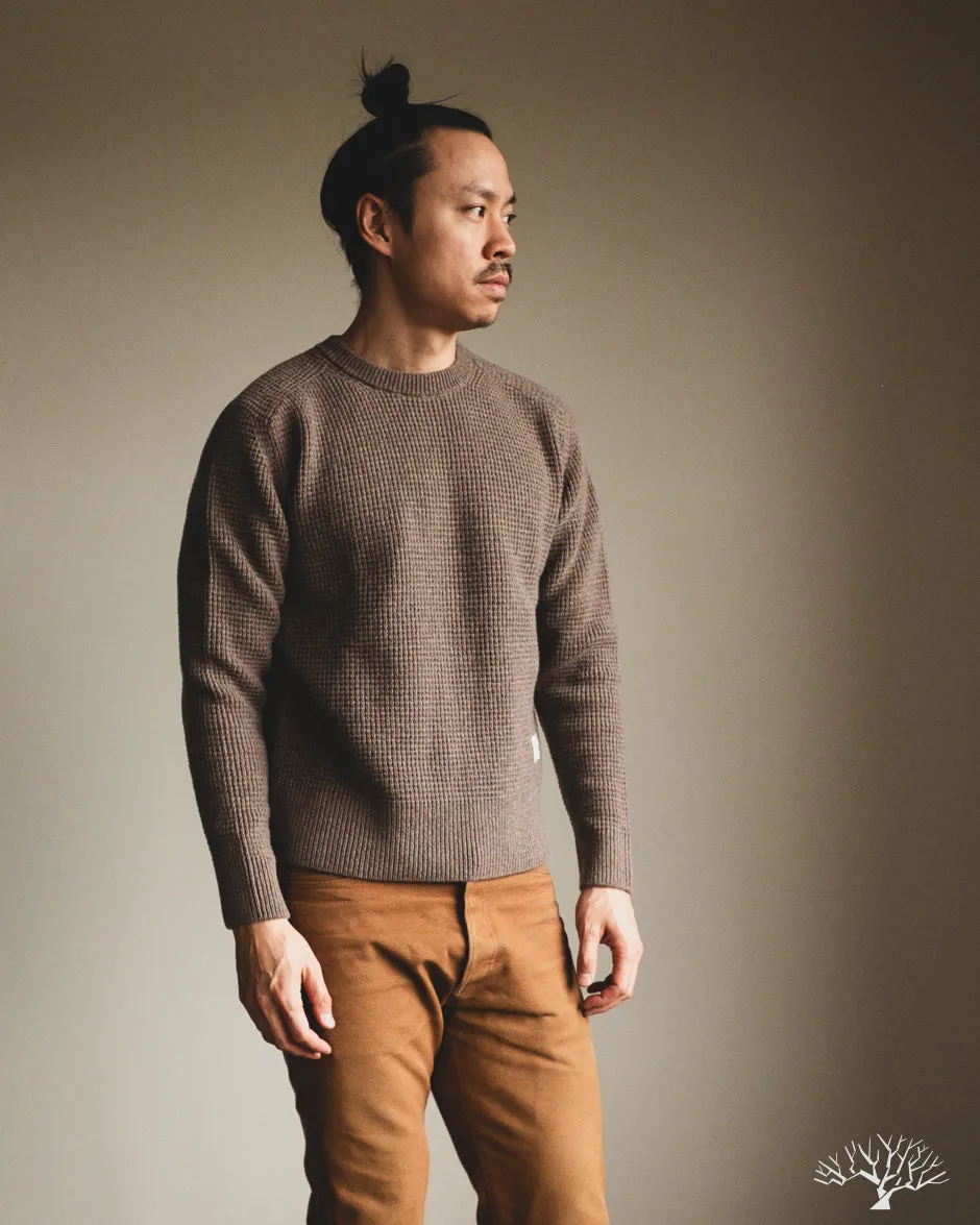 BLADE02 Merino Wool-Cashmere Waffle Pullover - Grain