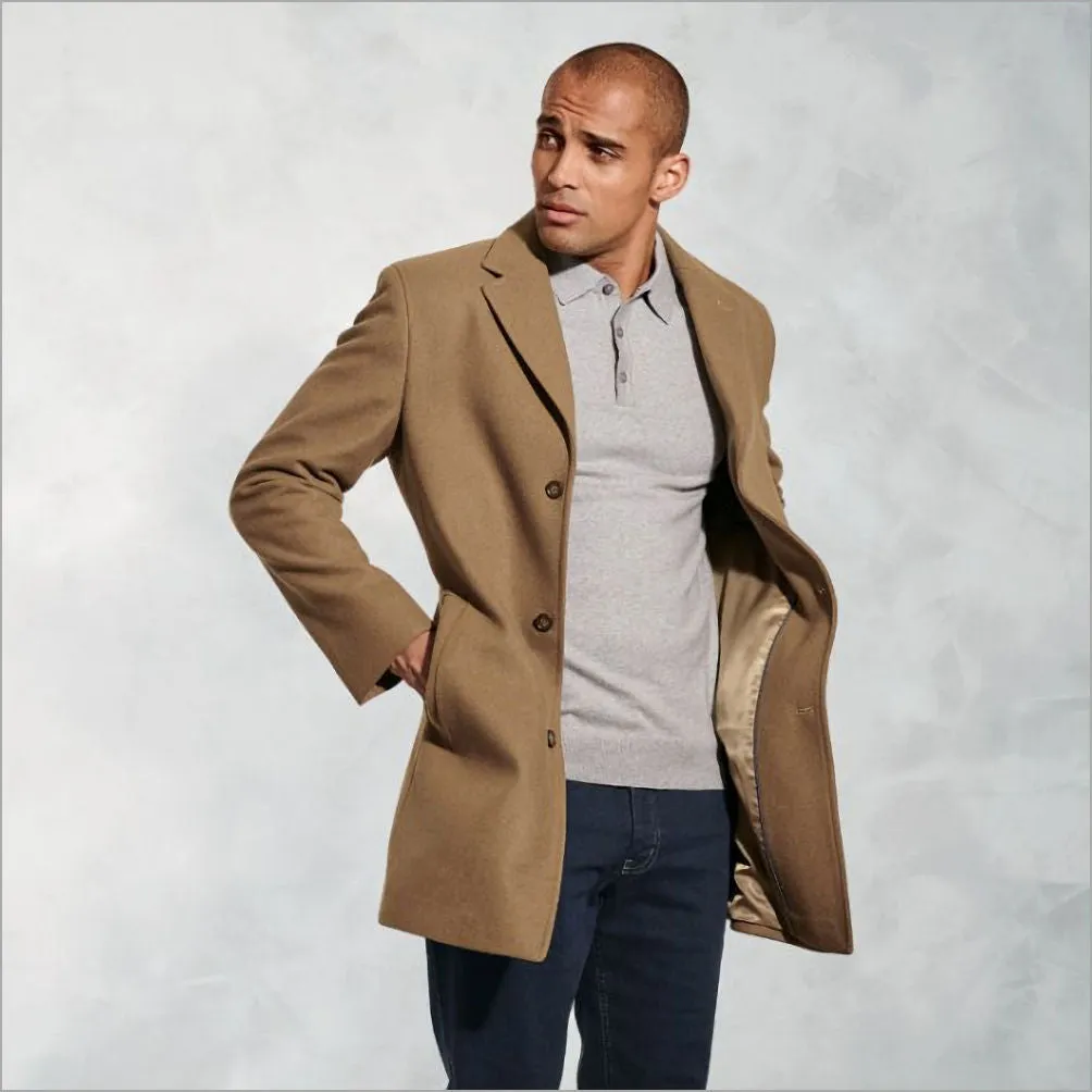 Brook Taverner Hutchinson Camel Car Coat--