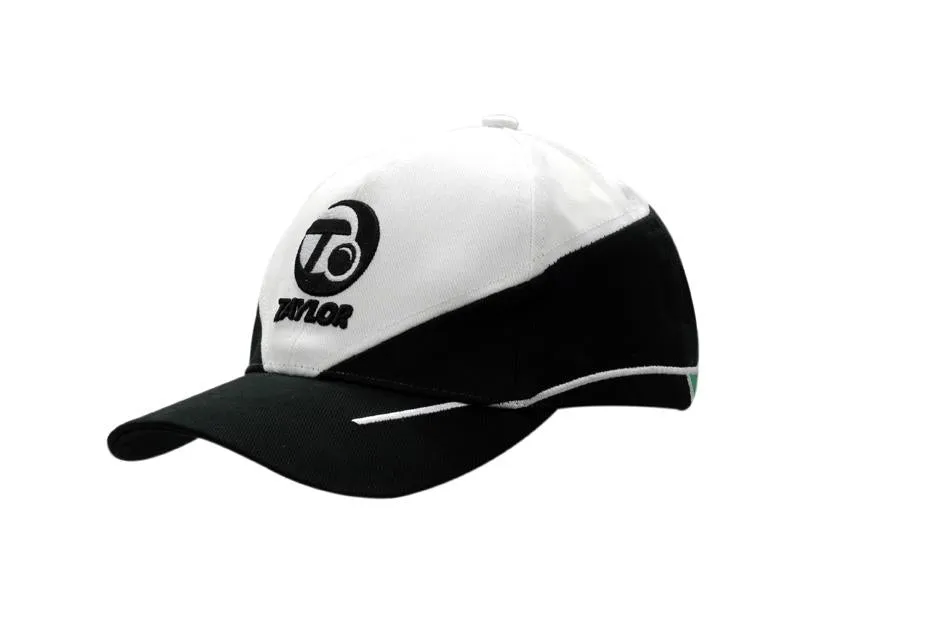 BRUSHED HEAVY COTTON CAP WITH CROWN INSERTS & CROWN/PEAK EMBROIDED LINES