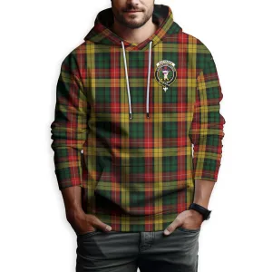 Buchanan Tartan Hoodie with Family Crest