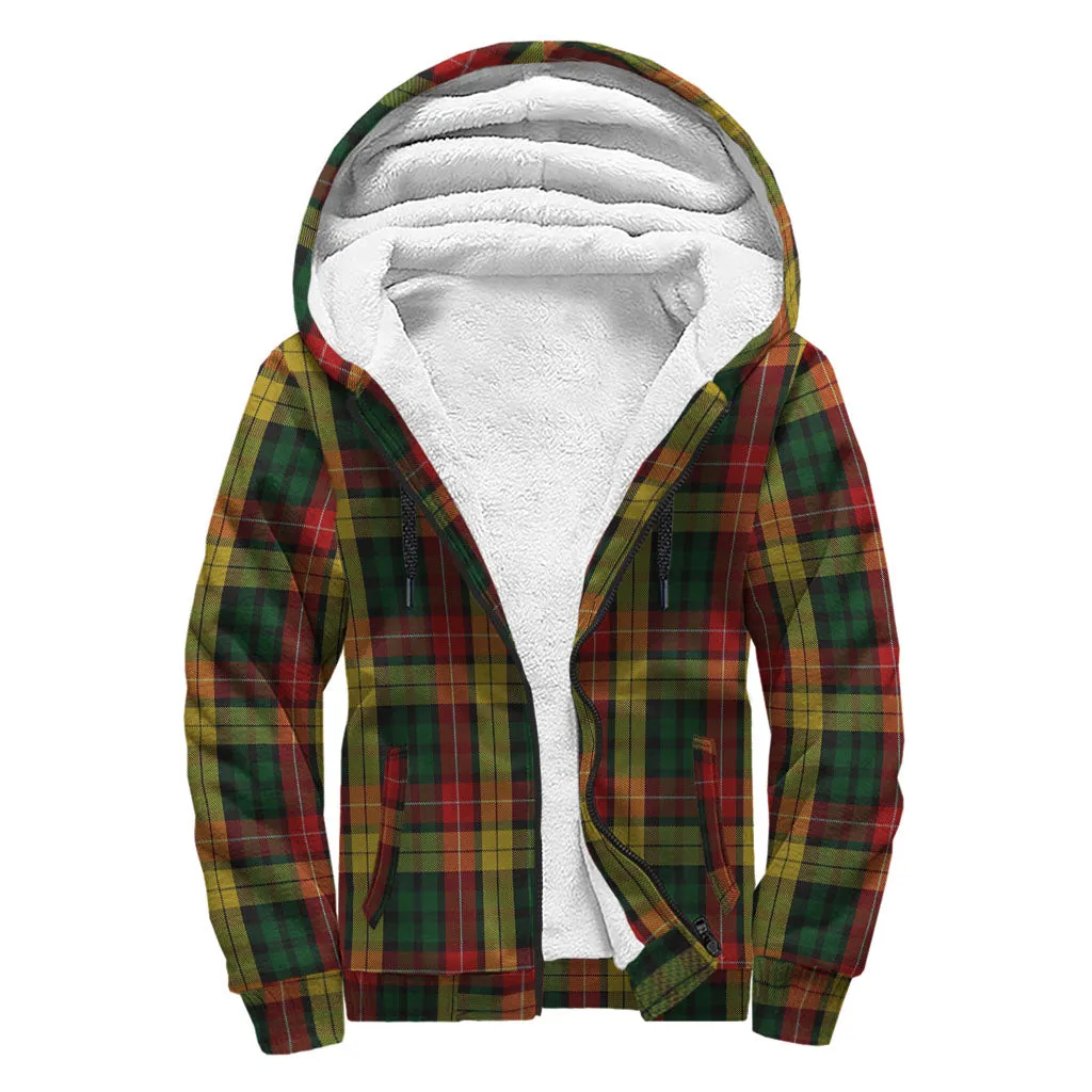 Buchanan Tartan Sherpa Hoodie with Family Crest