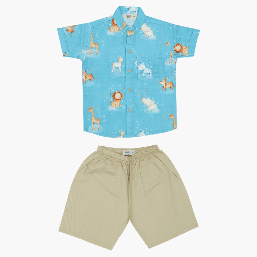 Bunny Rides - Muslin Top and Shorts for kids