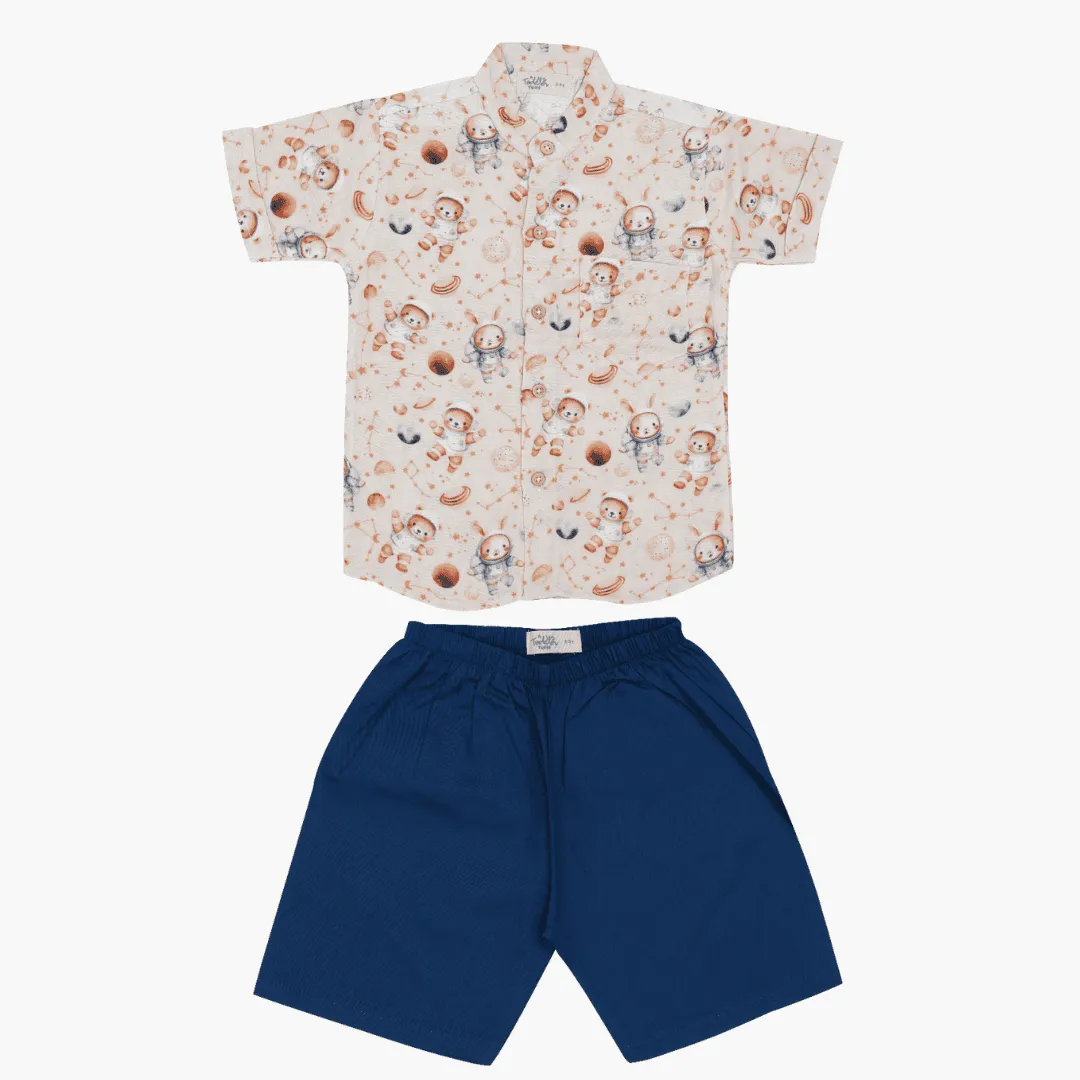 Bunny Rides - Muslin Top and Shorts for kids