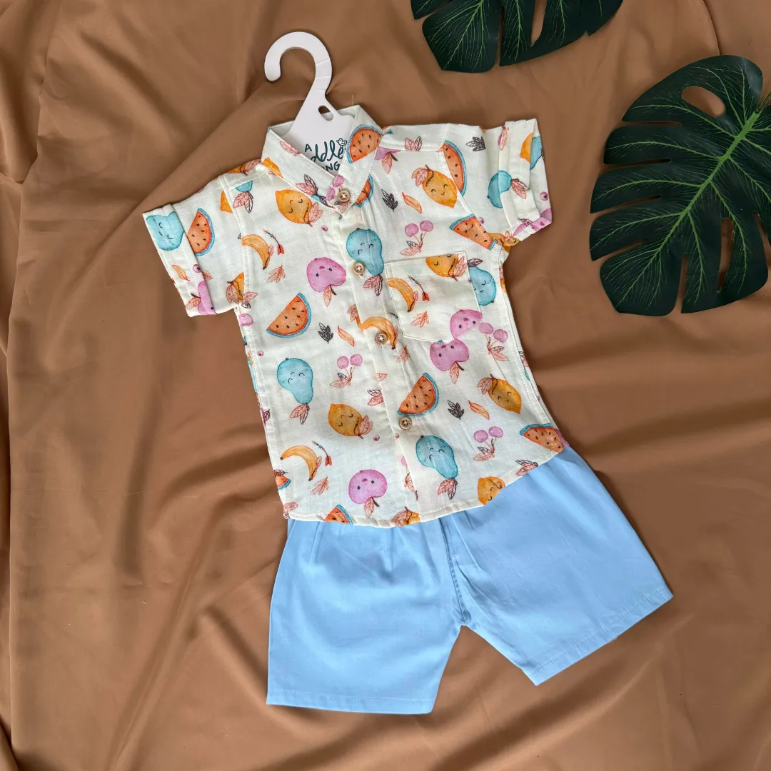 Bunny Rides - Muslin Top and Shorts for kids