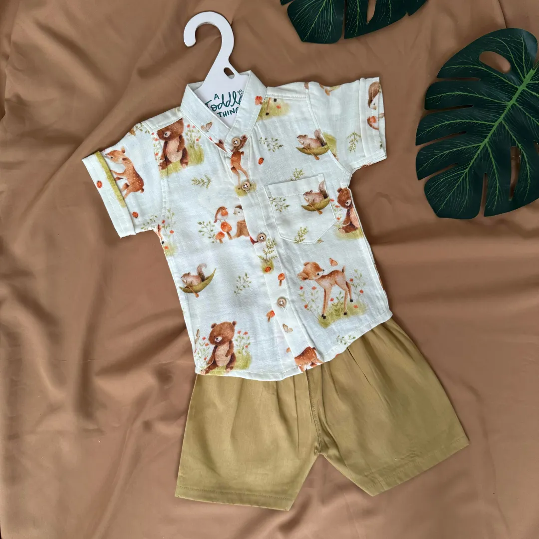 Bunny Rides - Muslin Top and Shorts for kids