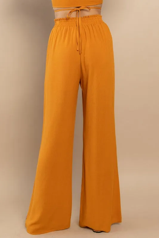 Burnt Orange Wide Leg Trouser