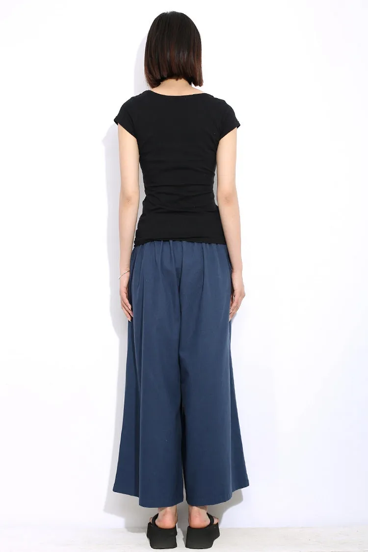 Casual Wide Leg Pants in blue C327