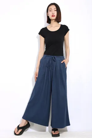 Casual Wide Leg Pants in blue C327