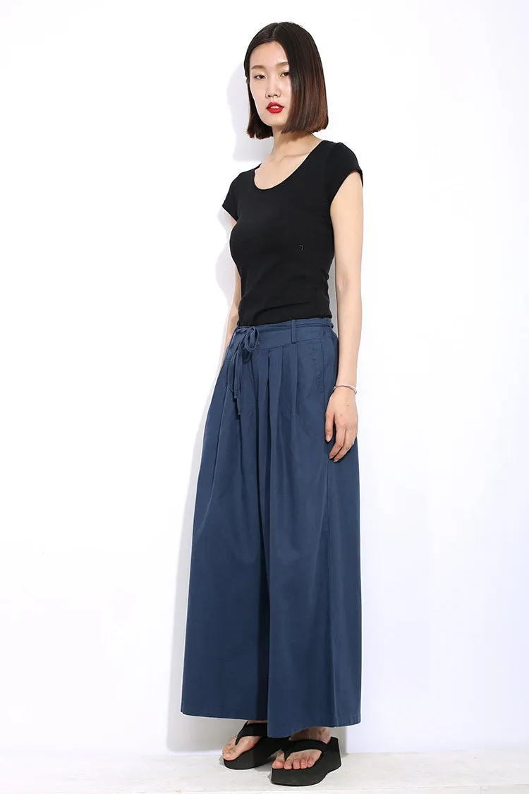 Casual Wide Leg Pants in blue C327