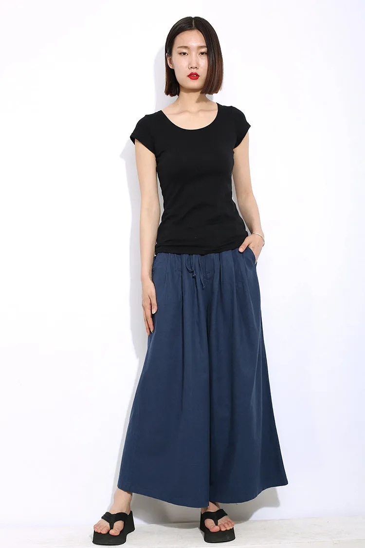 Casual Wide Leg Pants in blue C327