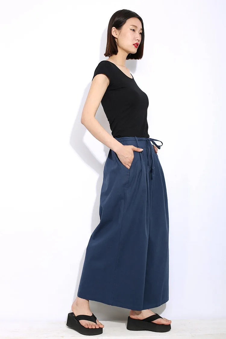 Casual Wide Leg Pants in blue C327