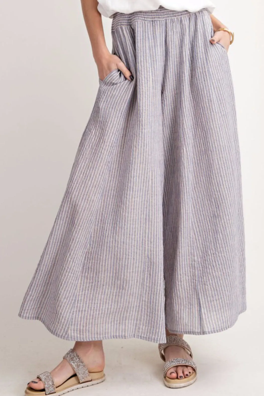 Cotton Candy Striped Wide Leg Pants