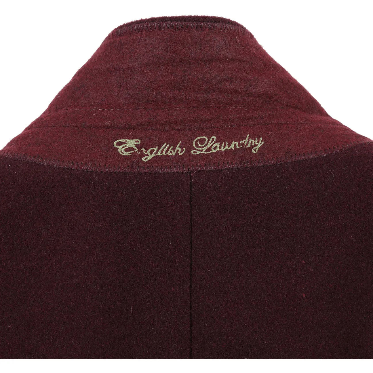 ENGLISH LAUNDRY Wool Blend Breasted Burgundy Top Coat EL53-01-700