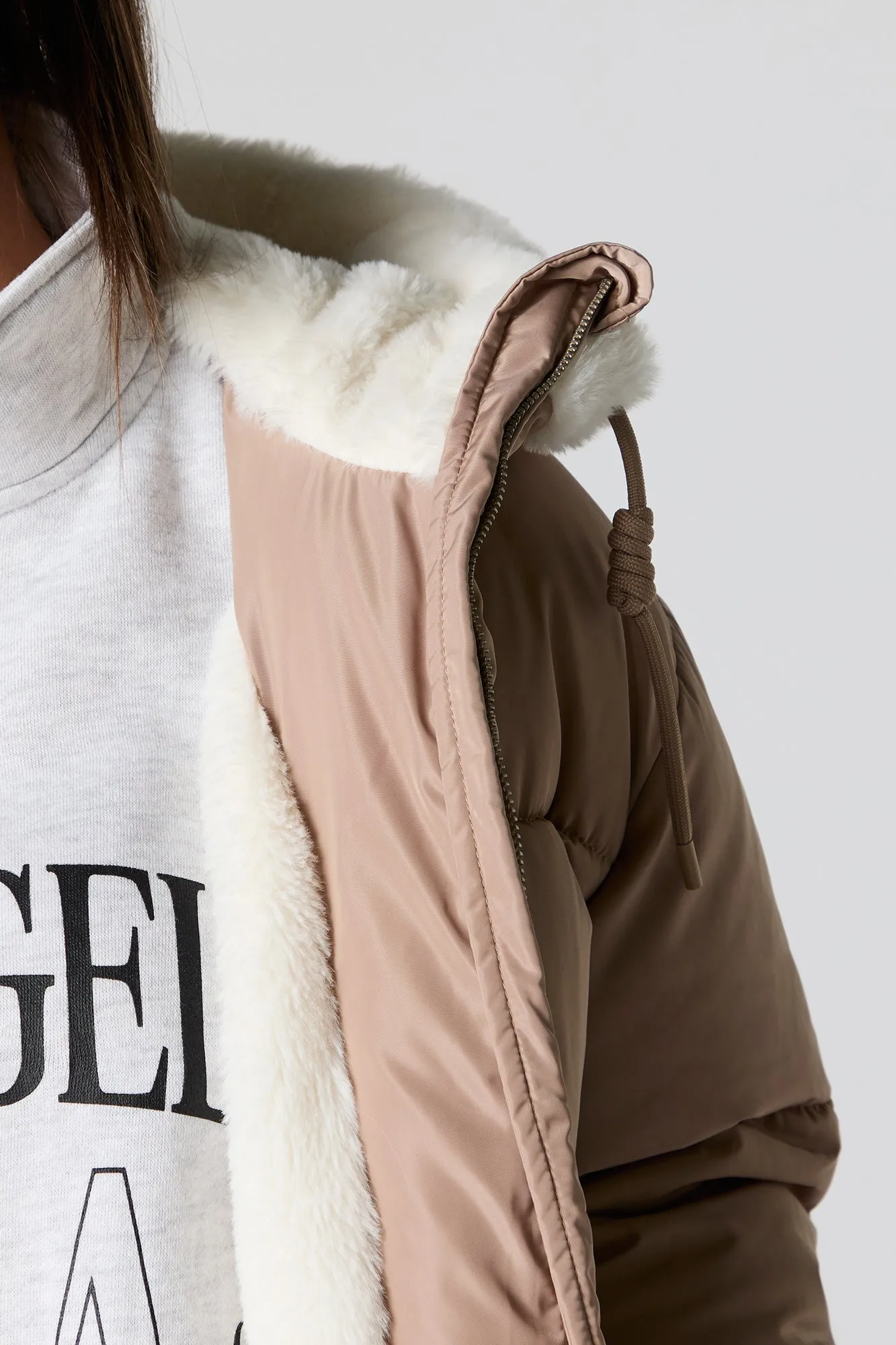 Faux Fur Lined Puffer Jacket