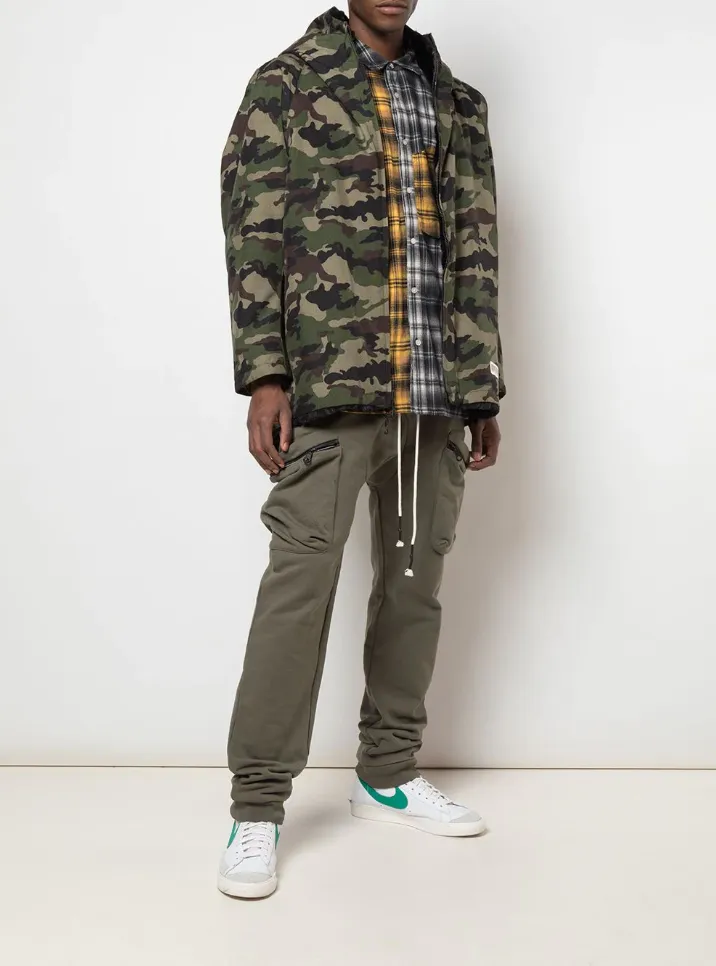 FUR LINED HOODED JACKET JUNGLE CAMO