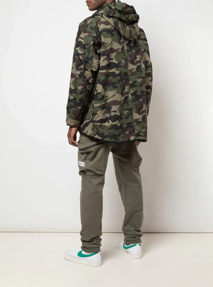 FUR LINED HOODED JACKET JUNGLE CAMO