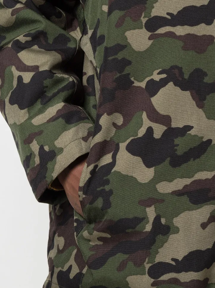 FUR LINED HOODED JACKET JUNGLE CAMO