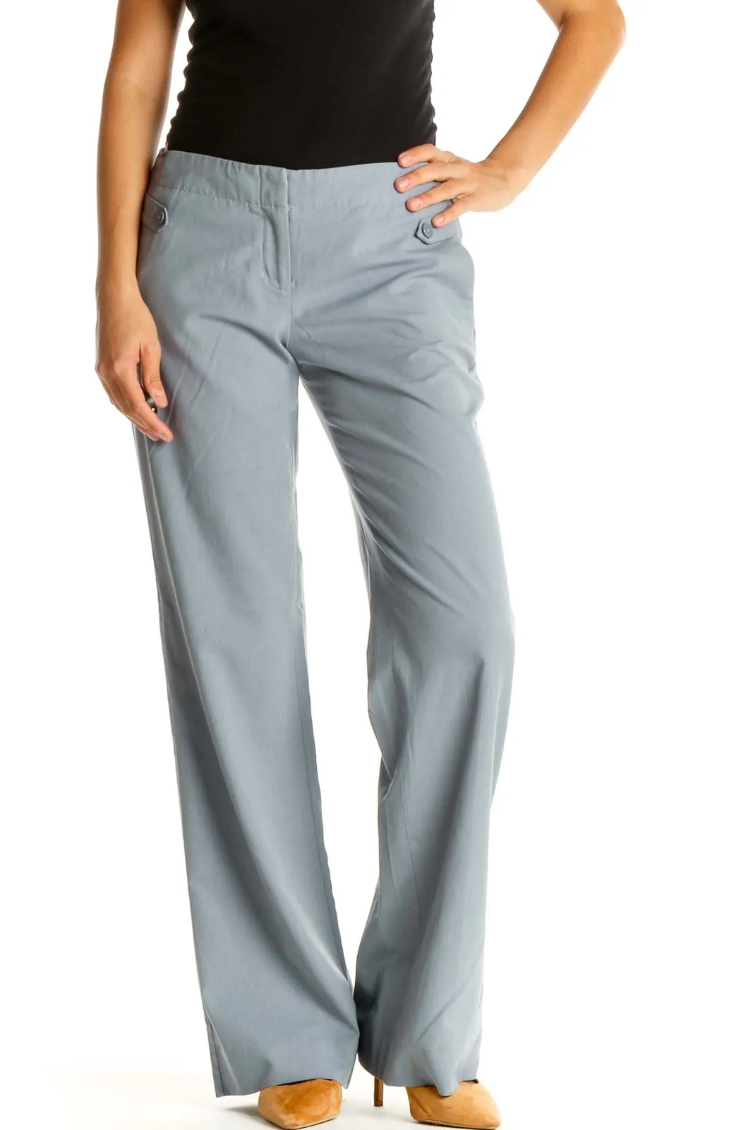 Gray Casual Trousers