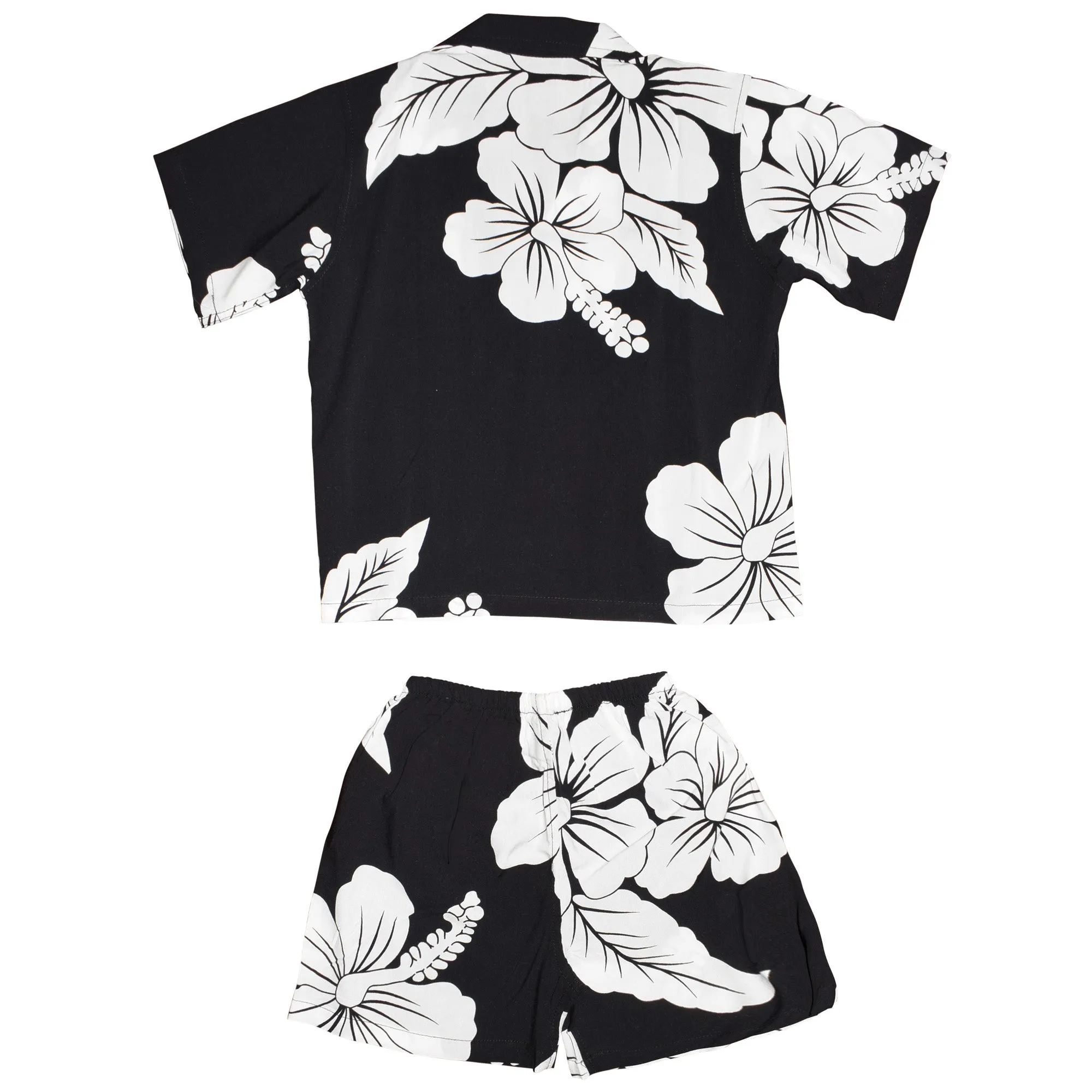 Hibiscus Boy's Cabana Set Aloha Shirt & Short (Rayon)