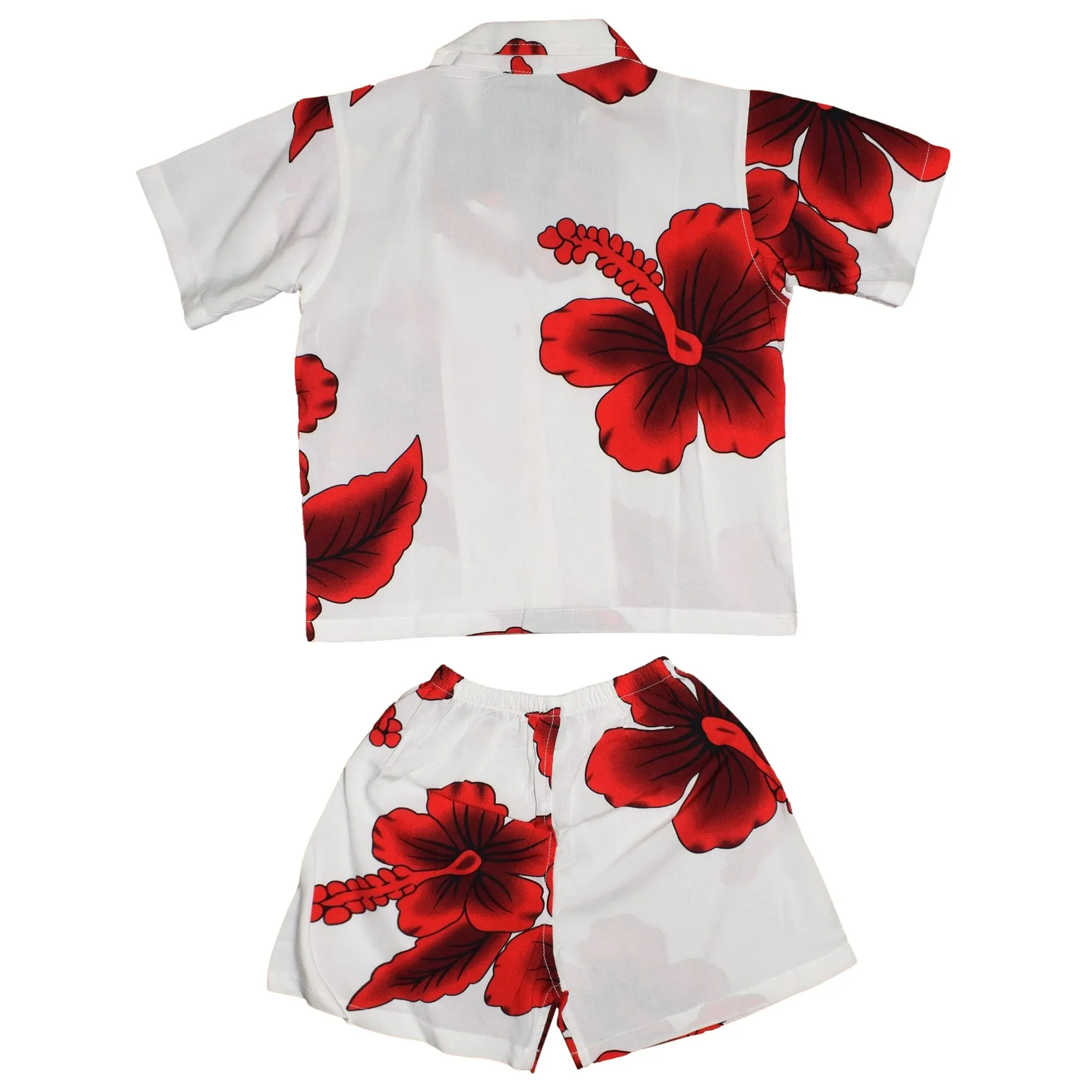 Hibiscus Boy's Cabana Set Aloha Shirt & Short (Rayon)