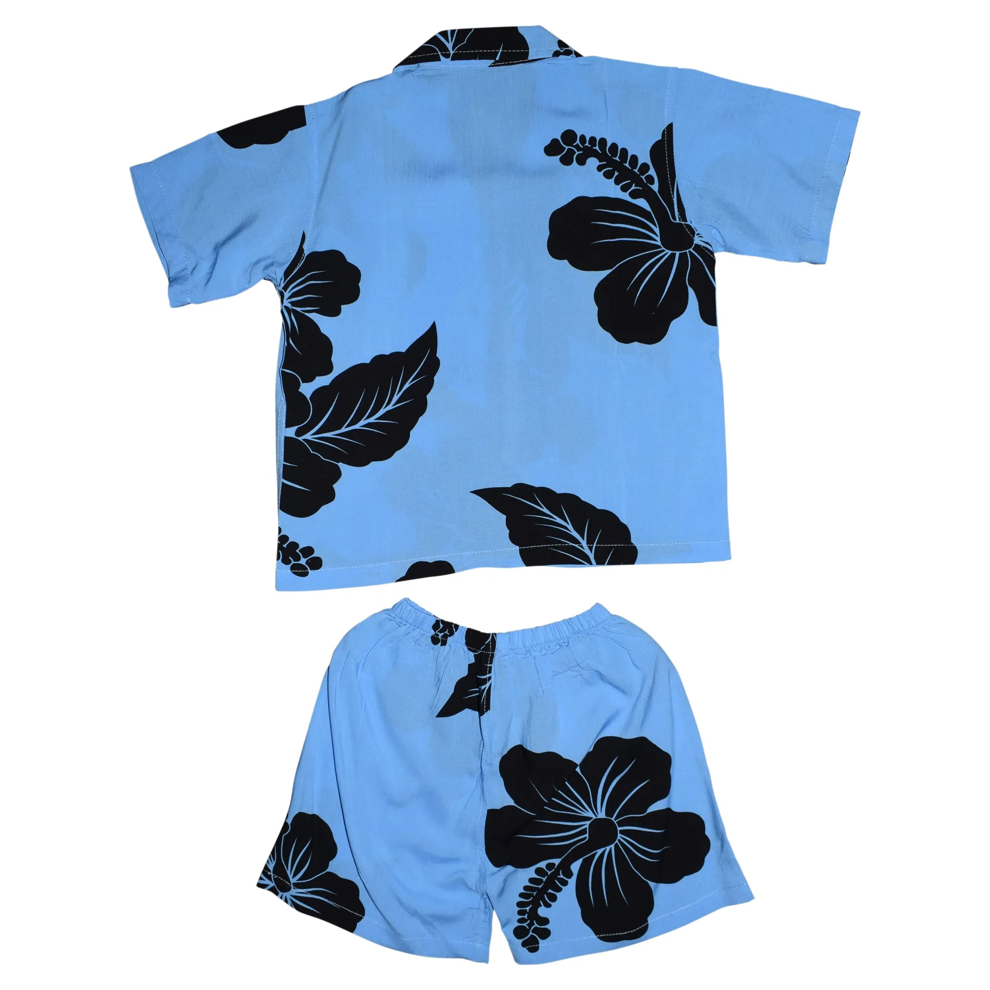 Hibiscus Boy's Cabana Set Aloha Shirt & Short (Rayon)