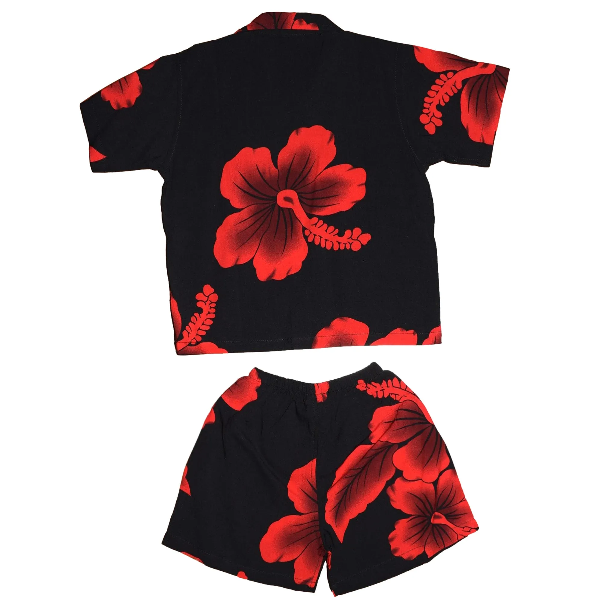 Hibiscus Boy's Cabana Set Aloha Shirt & Short (Rayon)