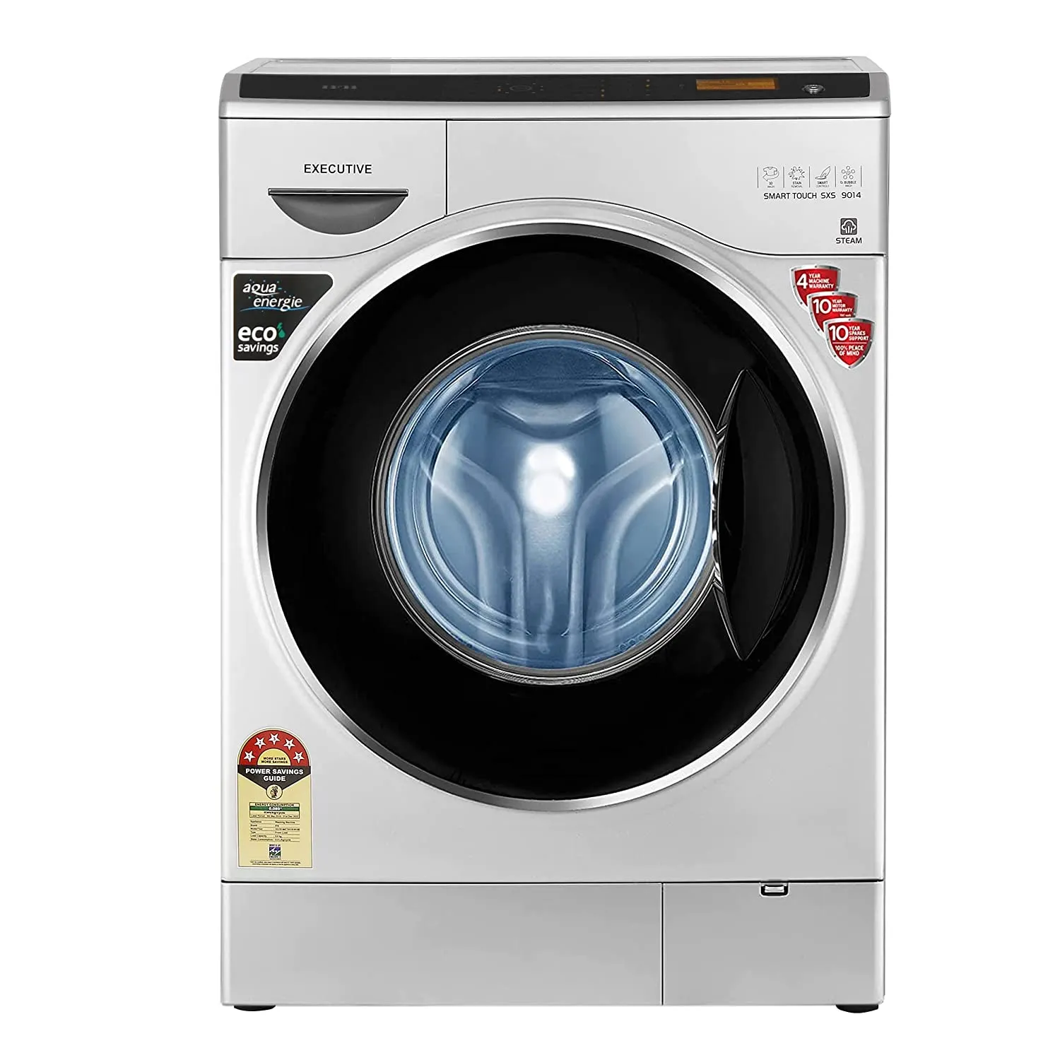 IFB EXECUTIVE SMART TOUCH SXS, Silver 9 Kg 5 Star Front Load Washing Machine 2X Power Steam ( Bubble Wash, 4 years Comprehensive Warranty)