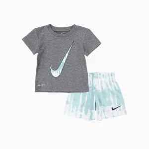 Kid's Tie-Dye T-Shirt and Shorts Set Outfit