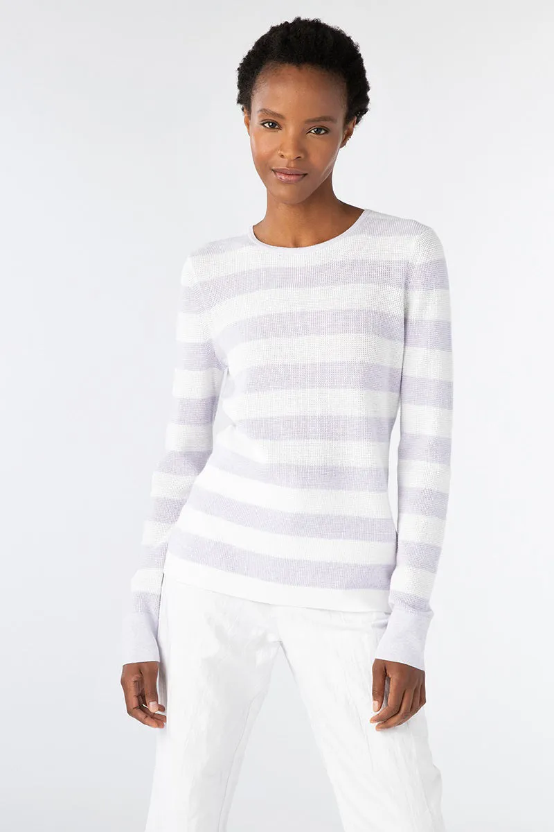 KINROSS CASHMERE - THERMAL CREWNECK COTTON TOP