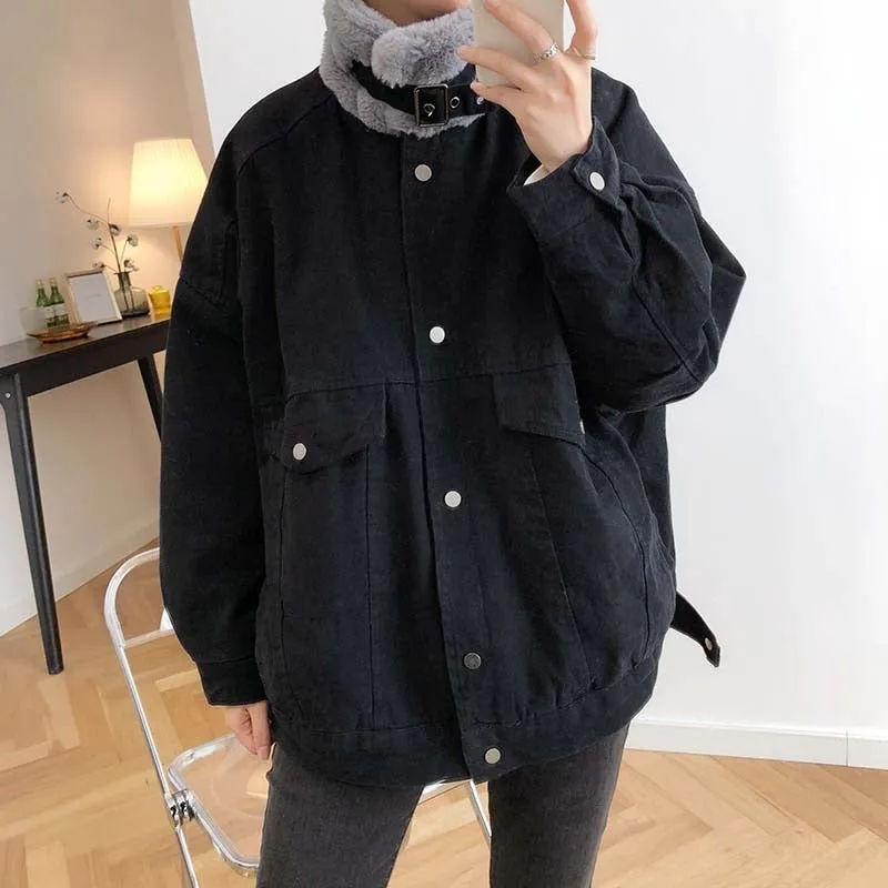 [Korean Style] Aubrey Fur Lined Thick Jacket