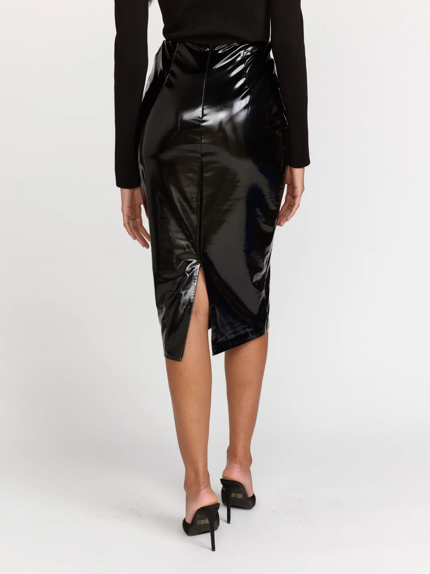 Liquid Vinyl Pencil Skirt - Do Be