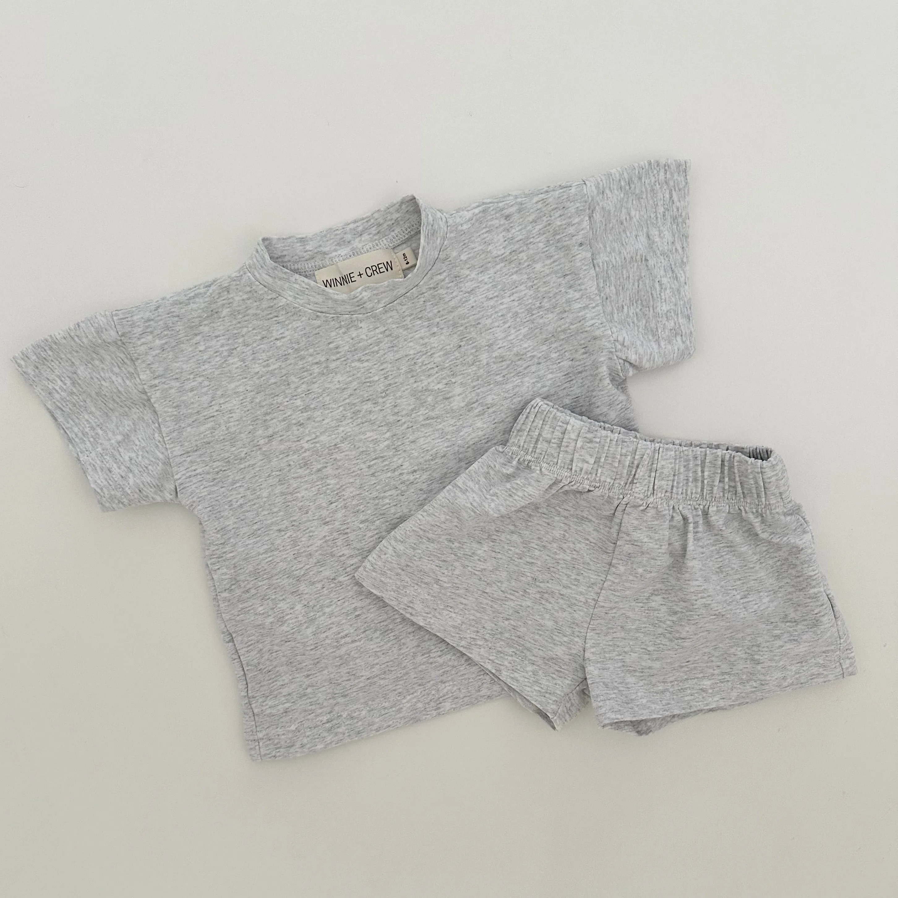 Lou Cotton Set in Heather Grey