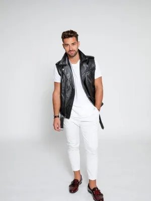 Men's Biker Leather Vest