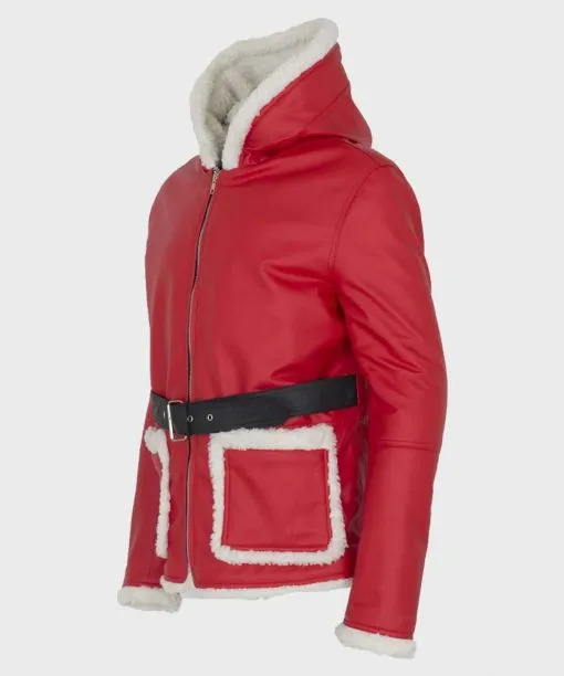 Mens Santa Claus Leather Coat