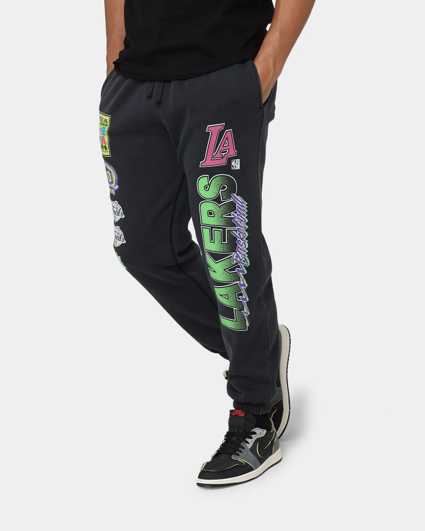 Mitchell & Ness Los Angeles Lakers Neon Champs Sweatpants Faded Black