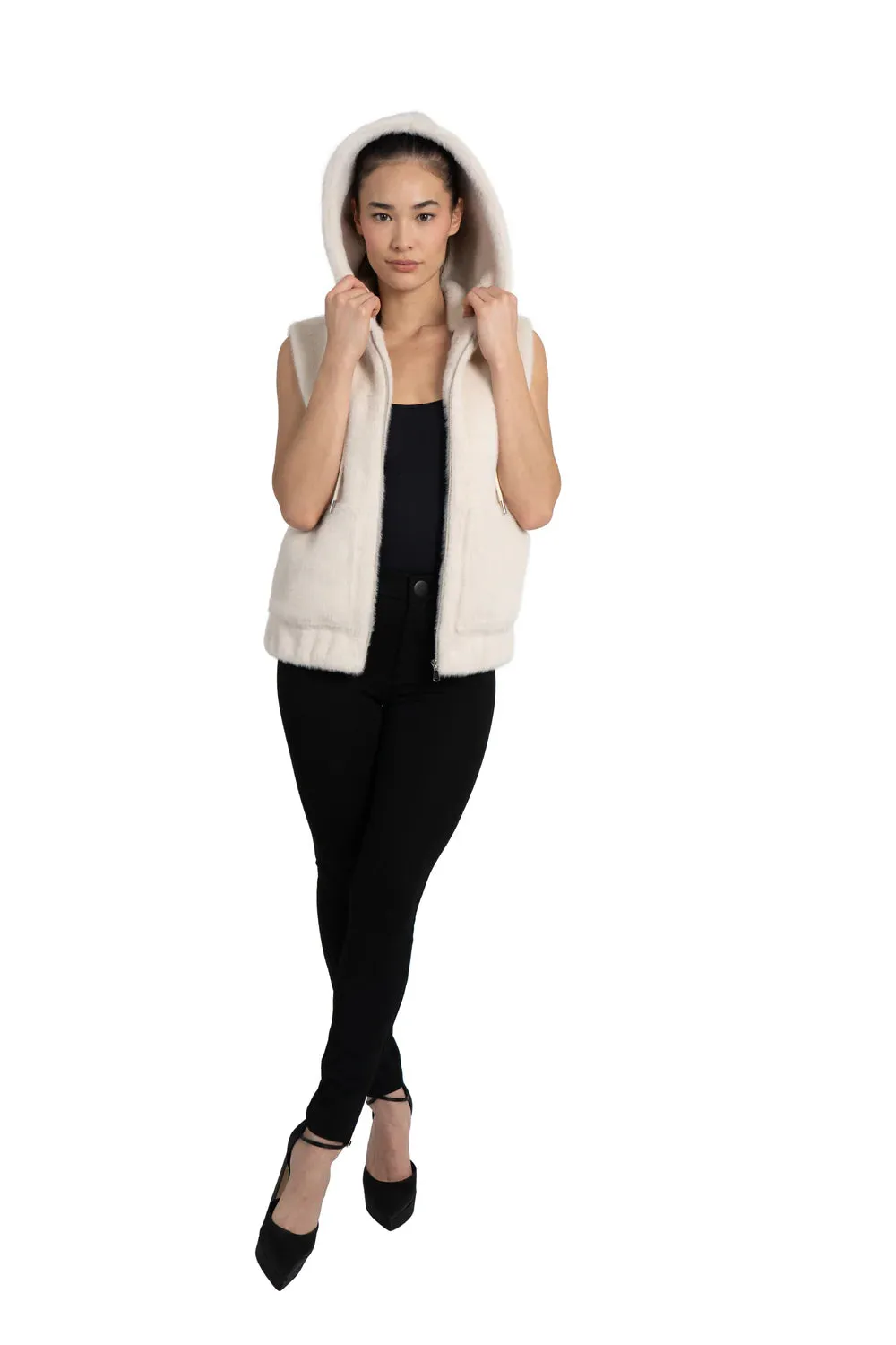 Molly Faux Fur Vest - Ivory