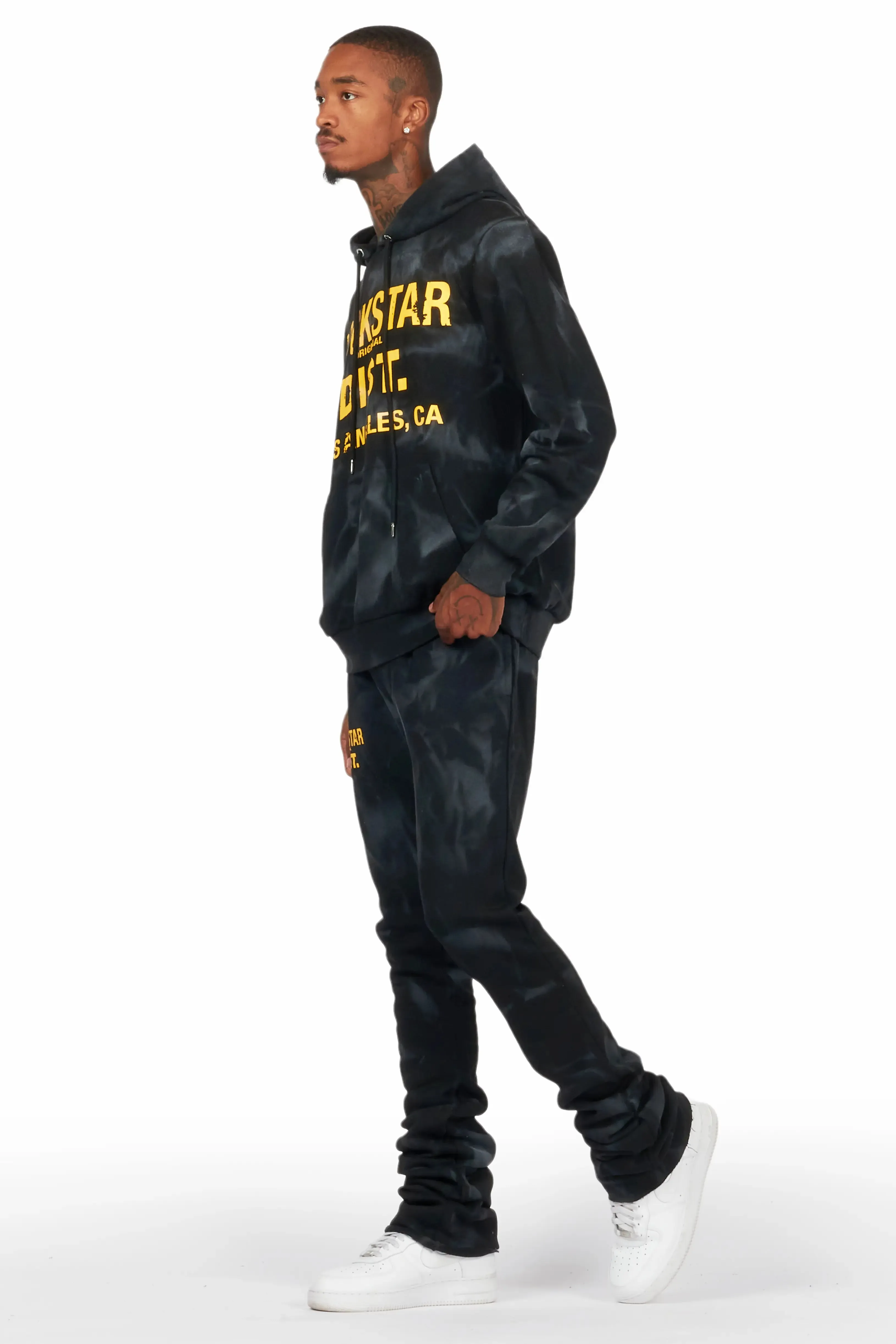 Nelly Black Hoodie/Super Stacked Flare Track Set