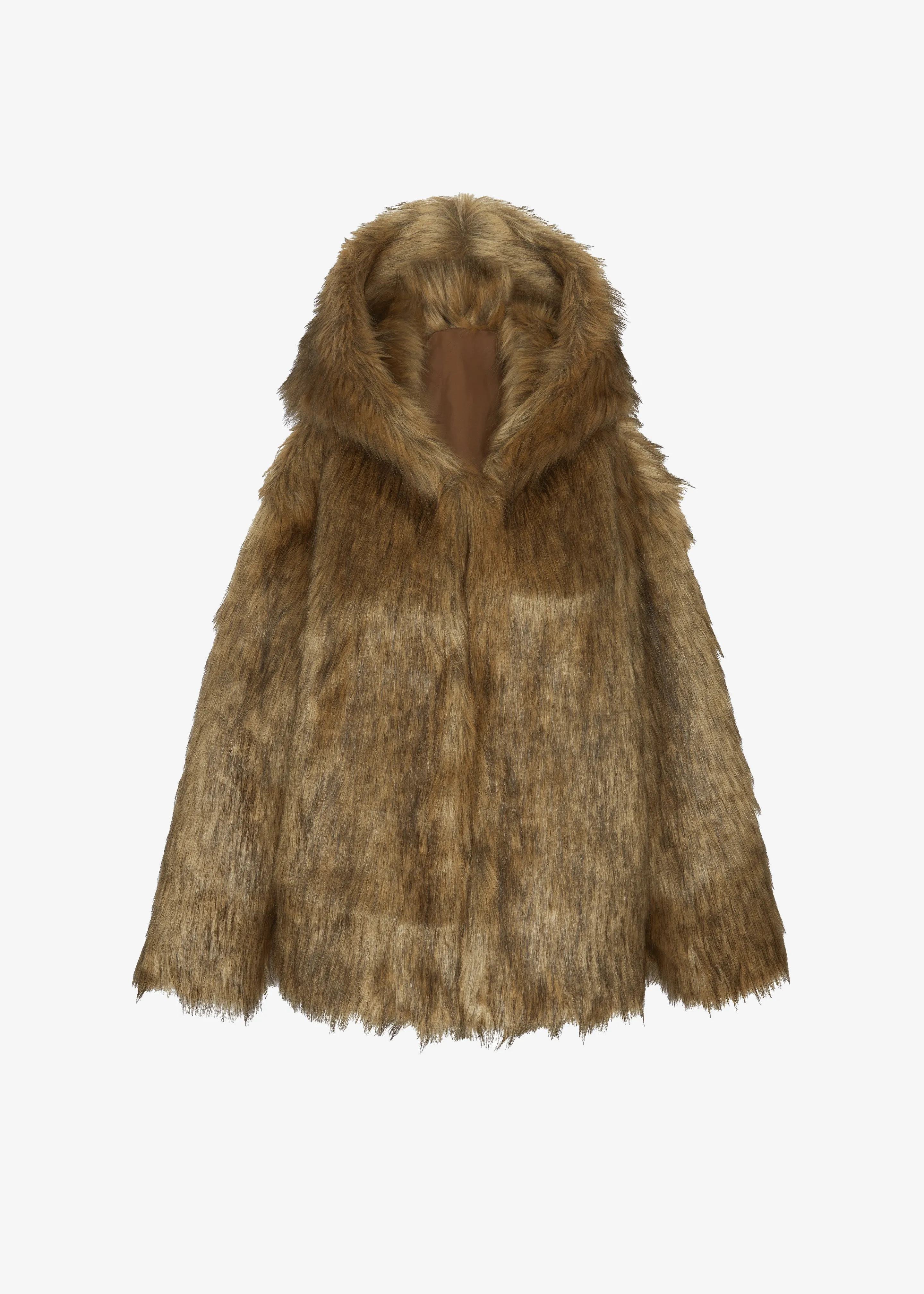 Nivala Faux Fur Hooded Jacket - Camel