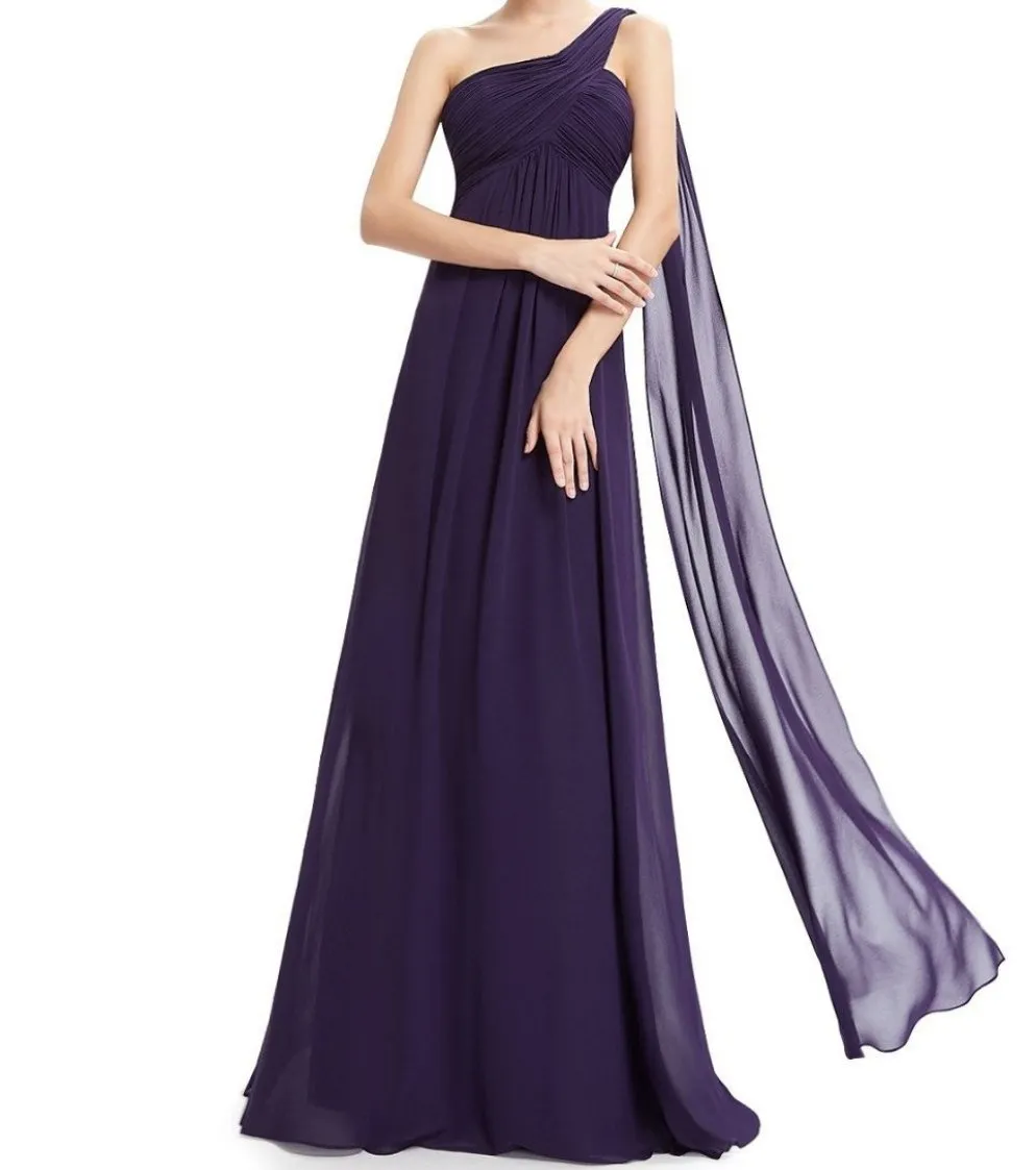 One Shoulder Chiffon Bridesmaids dress  At Bling Brides Bouquet Online Bridal Store