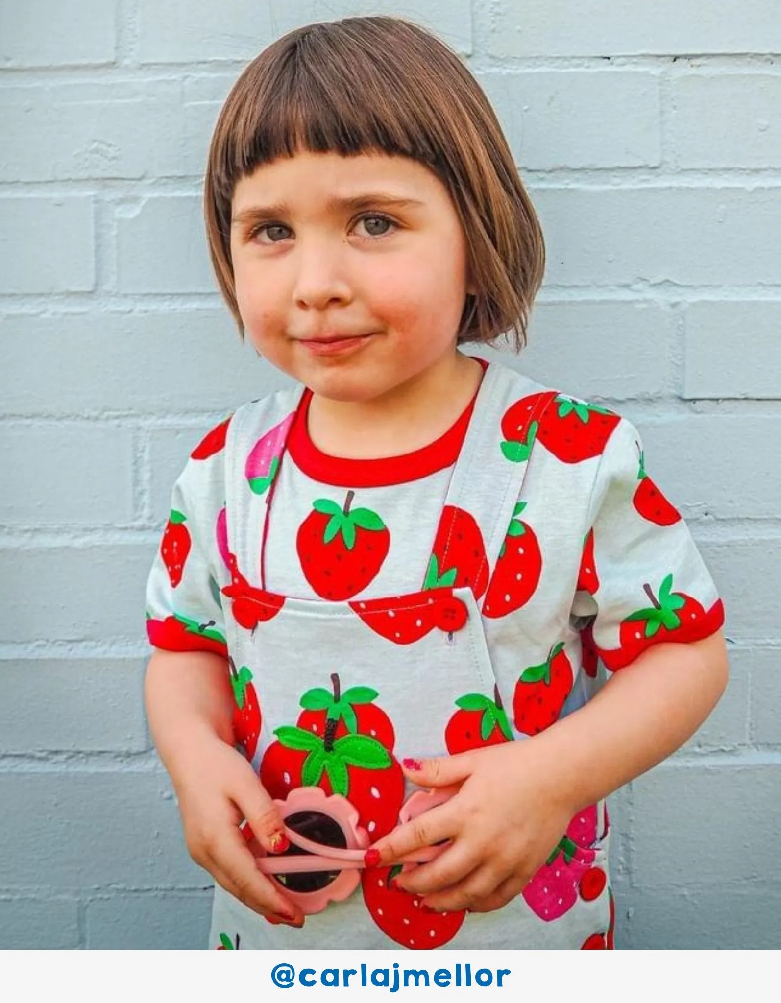 Organic Strawberry Print Short Pyjamas