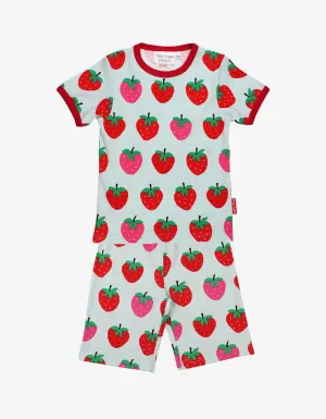 Organic Strawberry Print Short Pyjamas