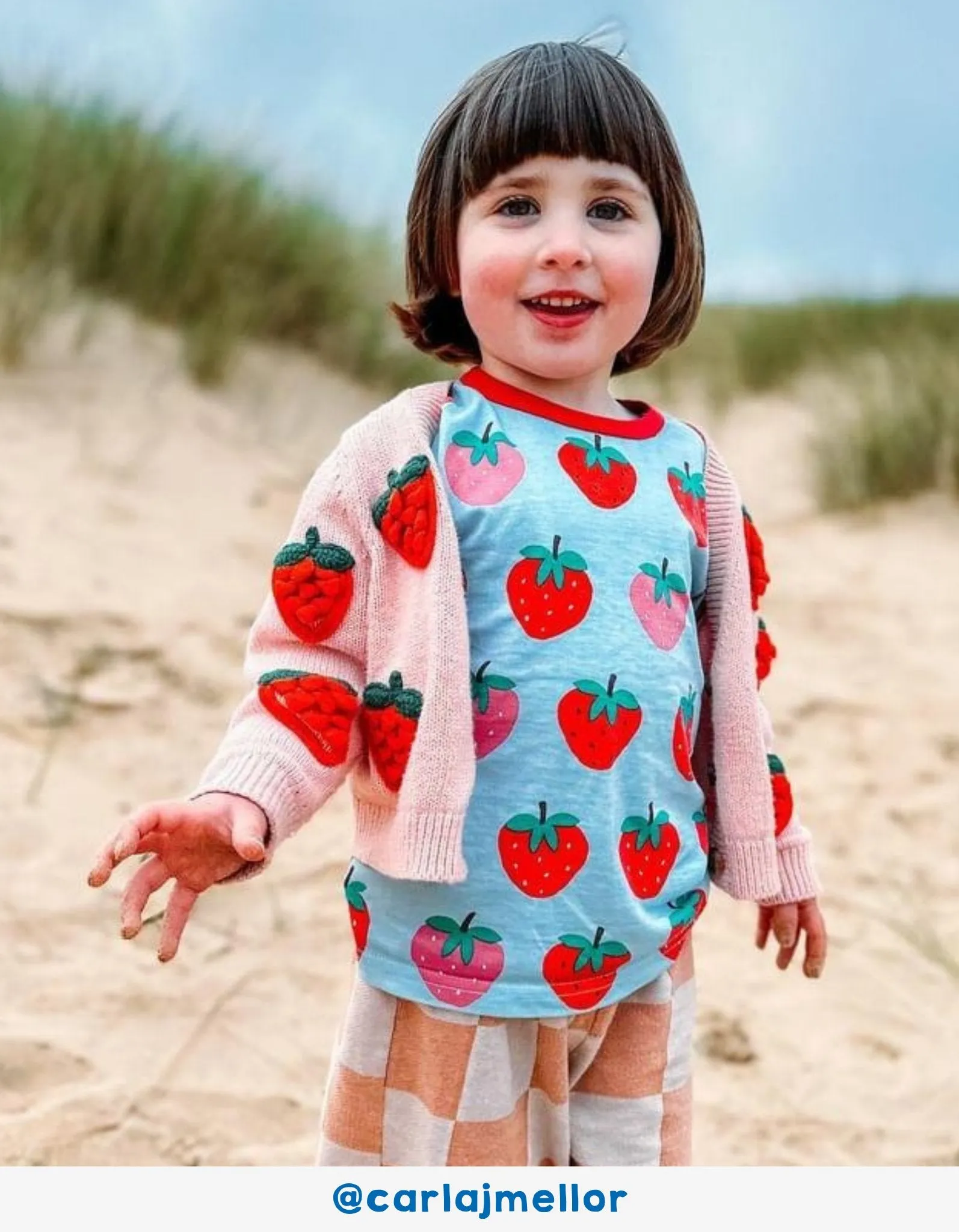 Organic Strawberry Print Short Pyjamas