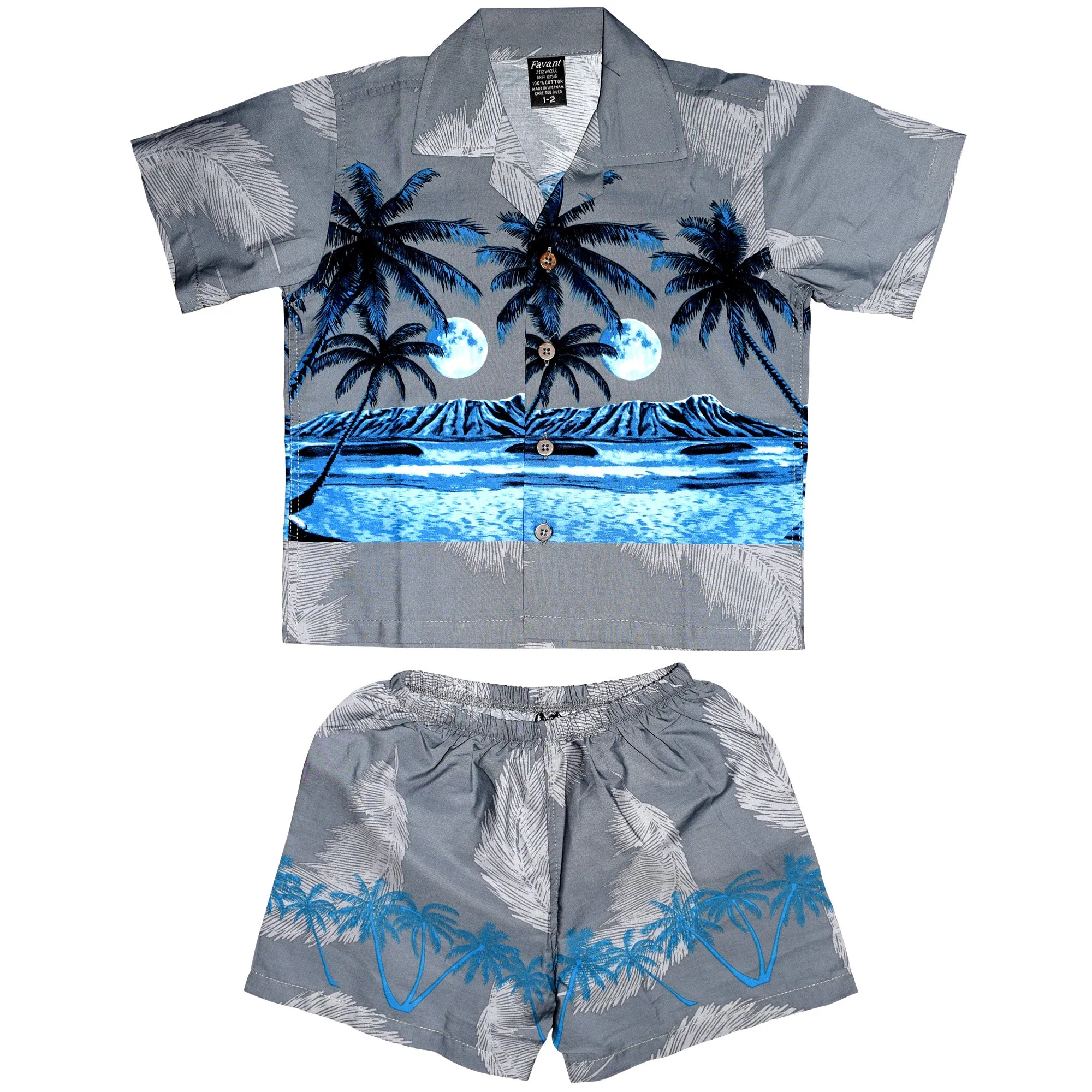 Palm Tree Band Boy's Cabana Set