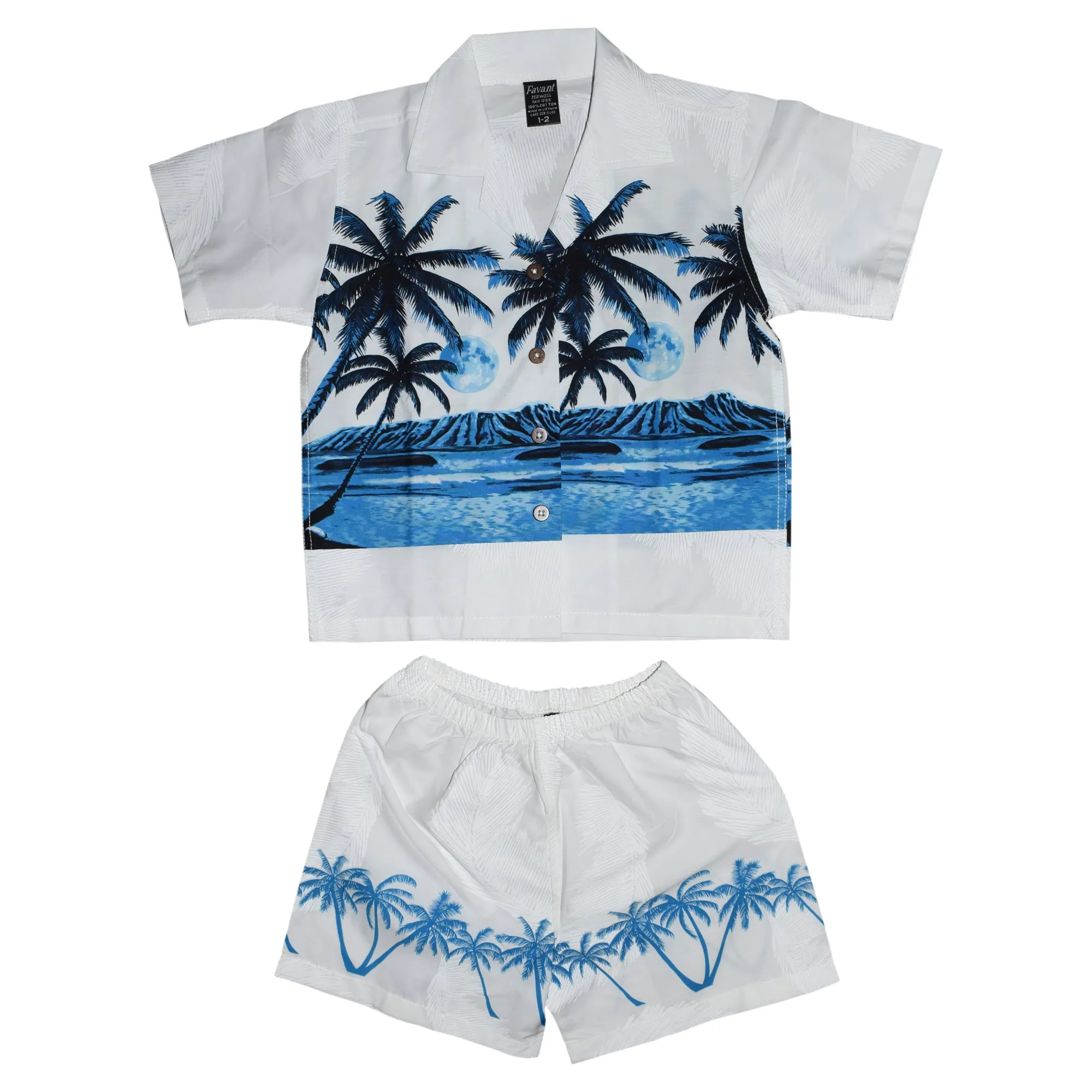 Palm Tree Band Boy's Cabana Set