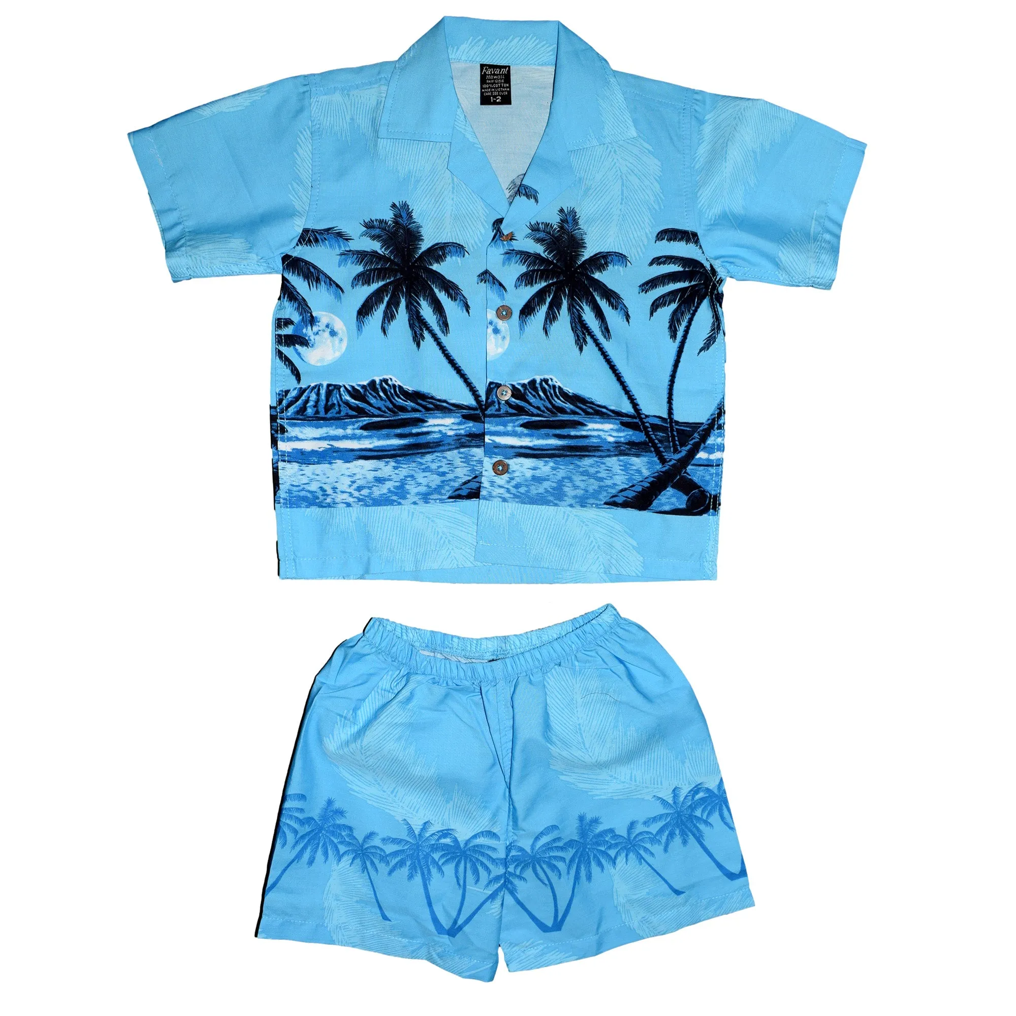 Palm Tree Band Boy's Cabana Set