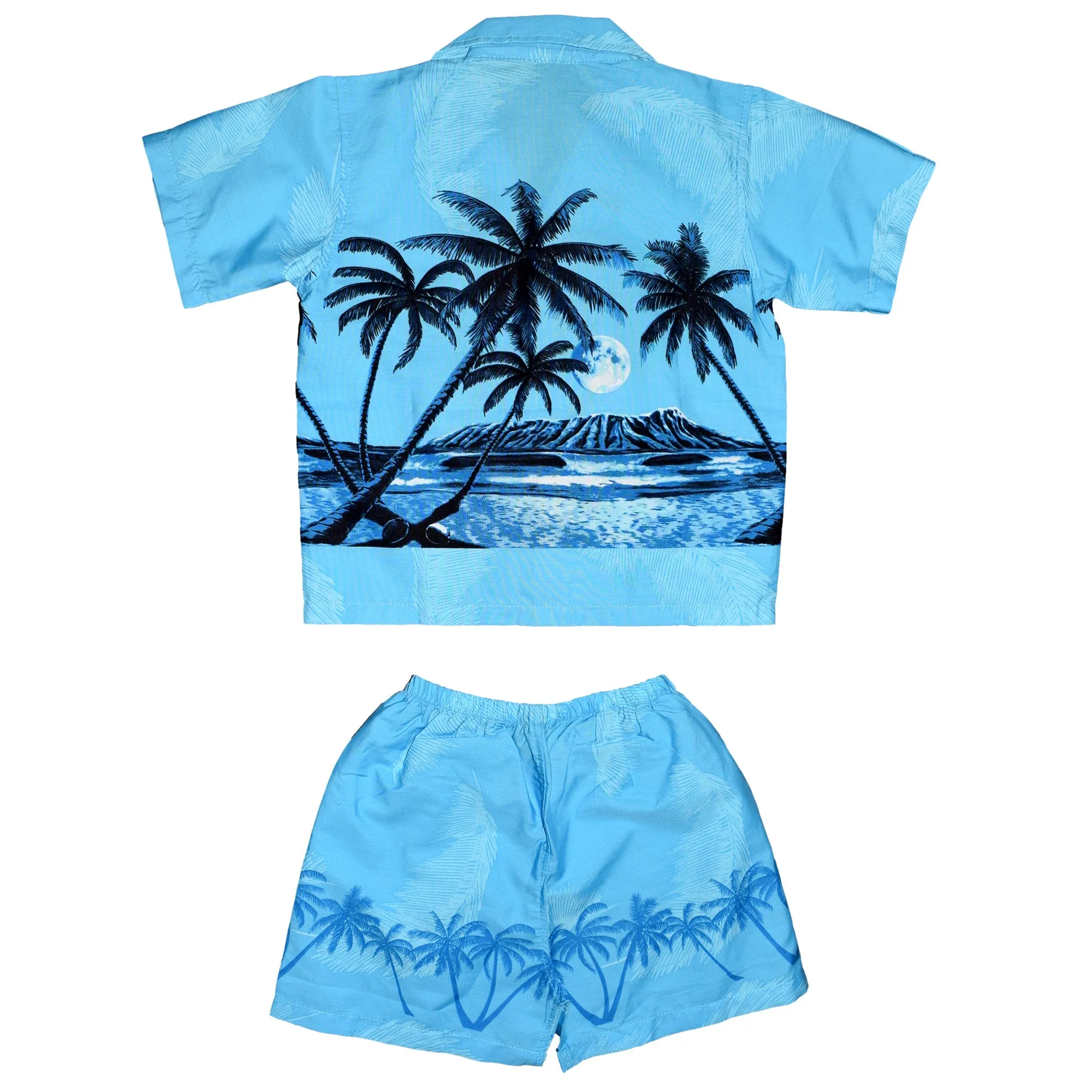 Palm Tree Band Boy's Cabana Set